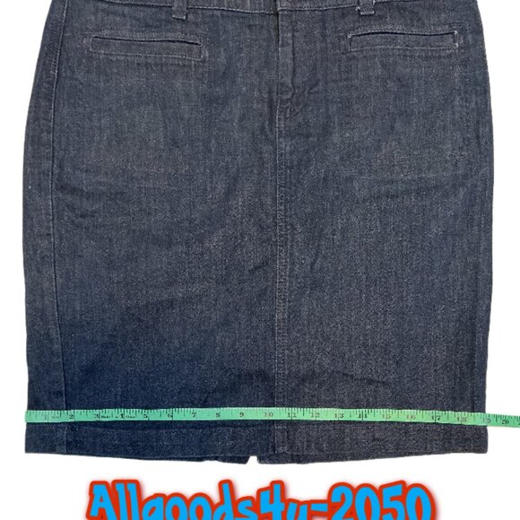 Banana Republic Dark Wash Mini Denim Skirt Size 30R Casual Straight - Picture 4 of 6